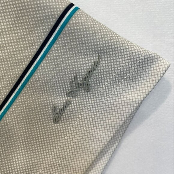 Ben Hogan Performance Men's 3-Button Striped Golf Polo Shirt Size XXL Gray White - Picture 5 of 15